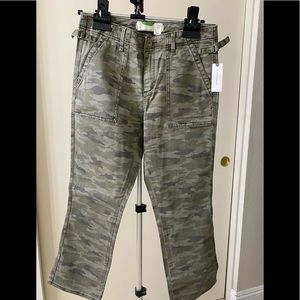 Anthropologie brand camo cargo pants.  New with tags